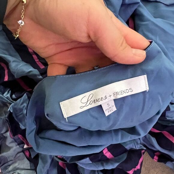 NWT Lovers & Friends Babydoll Dress with Open Back in Blue Size S - Picture 4 of 4
